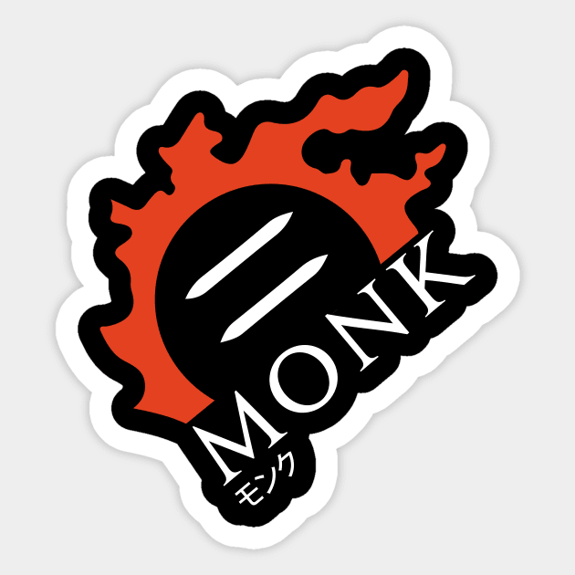 Monk - For Warriors of Light & Darkness Sticker by Asiadesign